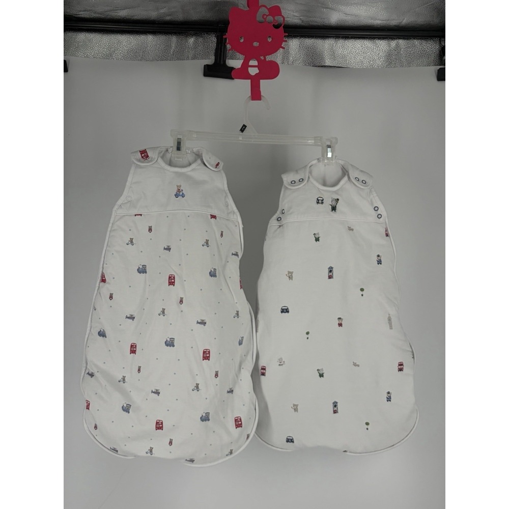 The Little White Company London sleep sack baby 0-6 m organic cotton Lot Of 2